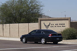 Luke Air Force Base in Glendale furloughed more than 400 civilian employees Tuesday, its commander said.