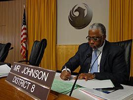 Councilman Michael Johnson, who voted against the proposal to phase out an 