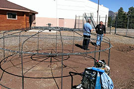 The sweat lodge planned for the Coconino County Jail will have a fire pit outside and a basin inside that will hold heated rocks.