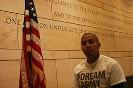 Hassan Quiz said he is still willing to serve in the U.S. military, even though he was turned away because of his citizenship status. All he wants is the chance, he told lawmakers.
