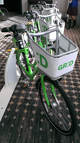 Bicycles that will be available for sharing under Phoenix's GRID Bike program.