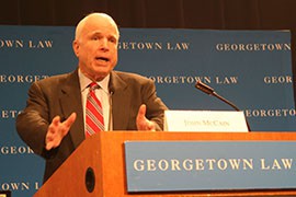 Sen. John McCain, R-Ariz., an architect of the Senate's comprehensive immigration reform bill, told an immigration forum at Georgetown University that it is past time for the House to act on the issue.