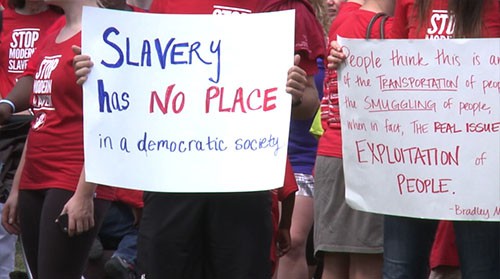 Organizers of a Washington rally against sex trafficking give Arizona a grade of C for its laws to battle sex trafficking, but they said the state still has room to improve the situation. Cronkite News reporter <b>Ashley Shumway</b> has the story.