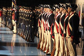 Units of the Old Guard stand in formation during an Army retirement ceremony on Nov. 1 at Fort Myer.