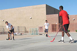 Students take part in a physical education class at Payne Junior High School in Queen Creek.