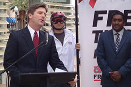 Phoenix Mayor Greg Stanton said the partnership between Valley Metro and MillerCoors will help make sure everyone gets home safely on New Year's Eve.