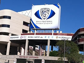 Sun Devil Stadium at Arizona State University is preparing to host the Pac-12 Championship Game on Saturday. Experts say the game will provide an economic boost for Tempe and the Valley.