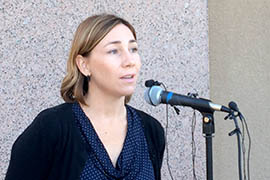 Caroline Isaacs, director of the American Friends Service Committee's Tucson office, addresses a news conference at which her group released a report detailing allegations of inadequate care provided by Brentwood, Tenn.-based Corizon, which has handled health care at all state prisons since March.