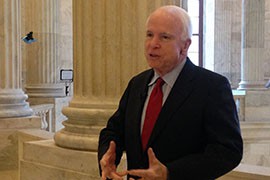 Sen. John McCain, R-Ariz., said he looks forward to working with House lawmakers on immigration reform. McCain was a lead sponsor of a Senate reform bill that passed last summer but stalled in the House.plan. The current House plan would not include a path to citizenship, as the Senate bill does.
