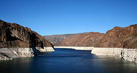 Lingering drought and demand from growing cities have lowered water levels on Lake Mead behind Hoover Dam.