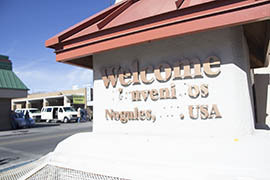 The port of entry in Nogales, Ariz.