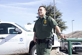 Border Patrol Agent Eric Cantu directs Operation Detour in Nogales, aiming to discourage young people from being talked into carryon drugs back across the border when visiting Mexico.