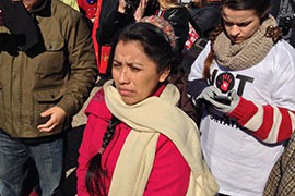 Herminia Gallego, a Mesa resident, said half of her family members have been arrested on immigration charges, including a daughter she has not seen in five months. She was one of 32 people arrested at a White House protest against deportations.