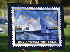 The new stamp costs $19.99 and will go on U.S. Postal Service Priority Express envelopes.