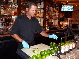 At the Mission, a Mexican food restaurant in Old Town, bar manager Michael Bunker has stopped using limes as garnish on margaritas because the price of the fruit has shot up.