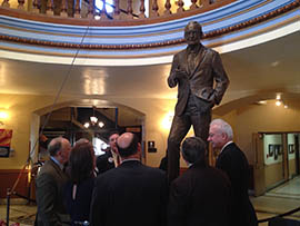 The statue of Barry M. Goldwater will be displayed at the Arizona Capitol Museum before it's shipped to Washington.