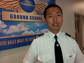 After a year of study and flight training at TransPac Aviation Academy in Phoenix, Marlon Zeng is returning to China to fly a Boeing 737 for Xiamen Airlines.