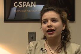 Shelly Ortiz was one of three students from the Metropolitan Arts Institute in Phoenix who produced a short film on treatment of mental health in the U.S. She waa in Washington to accept an award from C-SPAN for the piece, one of five in the country so honored.