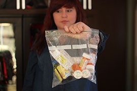 Mikayla Perez with the mix of prescription medications she has to take every day for her lupus. The Tucson teen said she used to have trouble taking pills, but that it's second nature now.