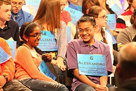 Arizona's two competitors in the National Spelling Bee, Nila Dhinaker of Gilbert and Alessandro Luis Bolus of Second Mesa, were both at the national contestfor the first rime. Both got through round three but did not make it to the semifinals.