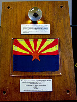 This piece of moon rock was among the minerals displayed at the Arizona Mining and Mineral Museum before it closed in 2011.