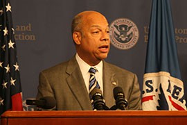 Homeland Security Secretary Jeh Johnson speaks about federal plans to deal with the influx of unaccompanied immigrant children crossing the Southwest border. Johnson stressed that those children will ultimately be returned to their home countries.