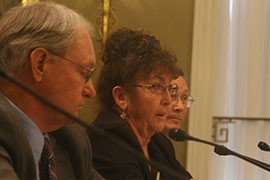 Gila County Supervisor Tommie Martin, center, told a House subcommittee that tight federal control of public lands has actually harmed the environment by forcing overgrazing in some areas and allowing growth of scrub forests in others.
