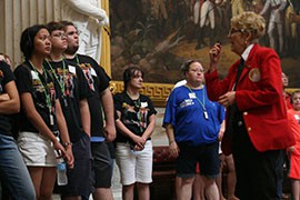 Willow Canyon HIgh School Marching Band members tour the U.S. Capitol during their visit to Washington, where they will be marching in the Fourth of July parade.