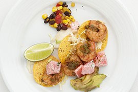 Cody Vasquez's shrimp tacos with jicama salad, a recipe that won him an invitation to the White House with other kids from across the nation who developed healthy, original lunch recipes.