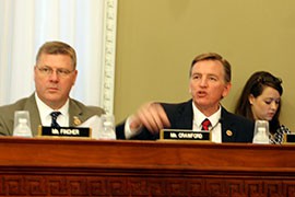 Rep. Paul Gosar, R-Prescott, grills federal bureaucrats during a House Natural Recources subcommittee hearing on his bill that would make it harder to close federal fish hatcheries.