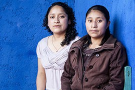 Susana Patricia Lopez, left, says her Tzotzil her family generally supports her goal of becoming a nurse while fellow student Maria Luna says her Tzeltal farmer parents would rather she become a wife and mother.