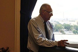 Rep. Ed Pastor, D-Phoenix, said his view from the Rayburn House Office Building has been popular with vistors over the years for its view of the National Mall and monuments.