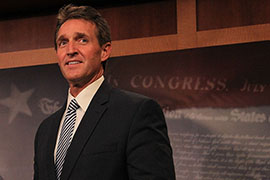 Sen. Jeff Flake, R-Ariz., said a bill to end  restrictions on travel to Cuba 