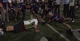 The Wounded Warriors Amputee Football Team (WWAFT) took on the NFL Alumni Association of Arizona Wednesday night. Close to 5,000 fans showed up to witness the event, and fans, players, and celebrities alike all had a wonderful evening