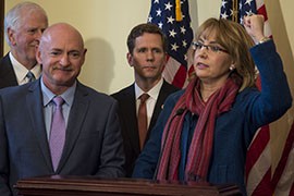 Former Rep. Gabrielle Giffords urged members of Congress to 