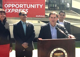 Gov. Doug Ducey discusses his first 100 days in office.