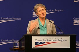 Interior Secretary Sally Jewell said jobs related to outdoor activities are 