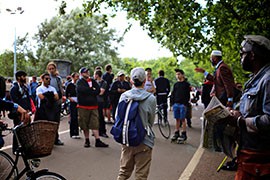 Speakers' corner in Hyde Park attracts large crowds on Sunday, July 29, 2012.