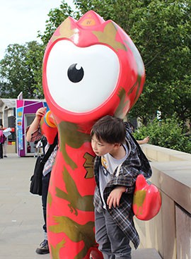 Statues of the London 2012 Olympic mascot, Wenlock, were installed in the cities surrounding London in an attempt to make people feel as though their city was more connected to the Olympic games.