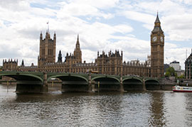 The Houses of Parliament, and the famous Big Ben clock, are another iconic London sight for tourists to visit on an Essential London tour.