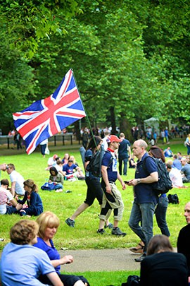 Hyde Park is packed with fans from all over the world every day during the Olympics games.